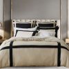 400 Thread Count white Cotton Sateen Hotel Stitch Border Frame duvet cover set - Image 4
