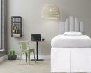 Dorm Room Bed Skirt – Covers the Entire Long Side: Bed Skirt for Raised Dorm Room Beds