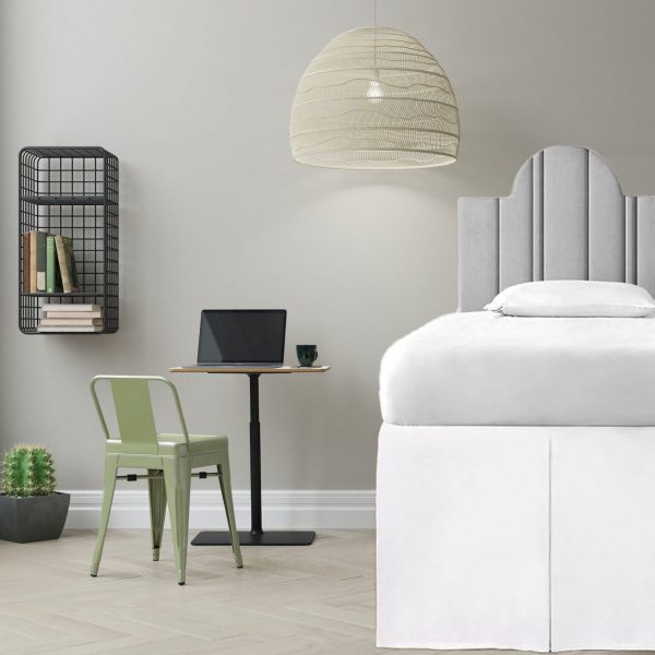 Dorm Room Bed Skirt – Covers the Entire Long Side: Bed Skirt for Raised Dorm Room Beds